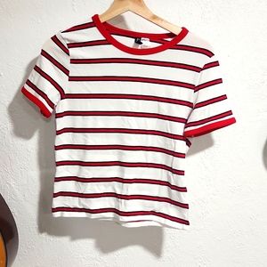 Cropped Stripped Tee